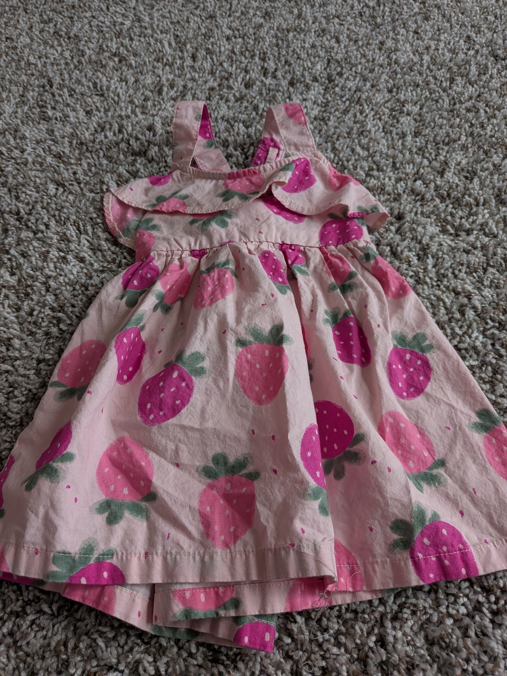 Carter's Pink Strawberry Print Sundress Size 12 Months